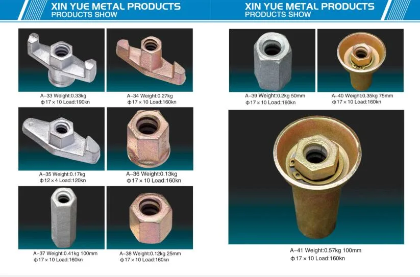 Hebei Flange System for Factory Concrete, Galvanized Cast Iron Plate, Nut, Tie Rod, Wing Nut