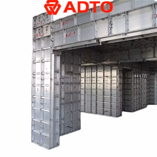 건축을 위한 Adto 조정가능한 알루미늄 강철 콘크리트 기둥 석판 벽 거푸집 공사